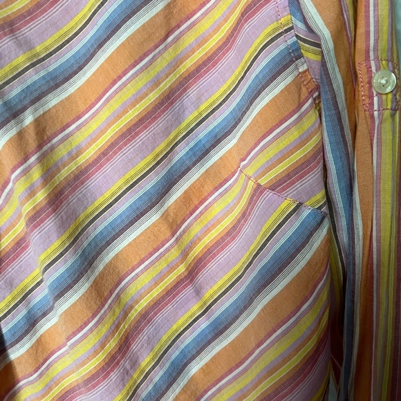 Tommy Hilfiger Orange, Yellow, Blue, White etc. Colorful Pastel Button Down - 12 - Picture 12 of 12